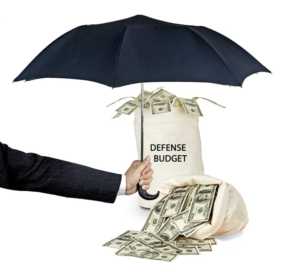 Bag with Defense budget — Stock Photo, Image