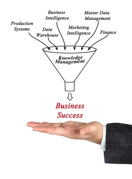 Diagram över Knowledge Management — Stockfoto