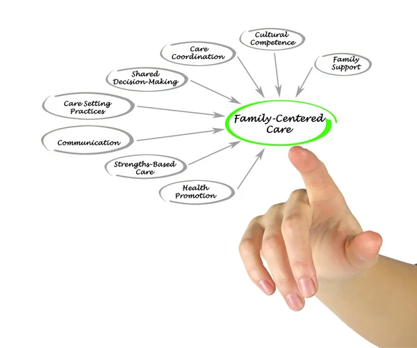 Diagram of Family-Centered Care Assessment — Stock Photo, Image