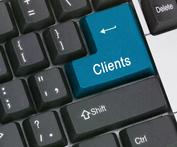 Clavier pour accéder aux clients — Photo