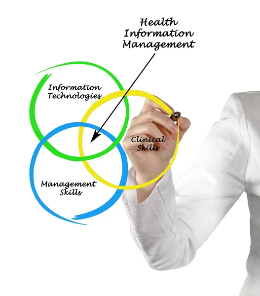 Schema di gestione delle informazioni sanitarie — Foto Stock