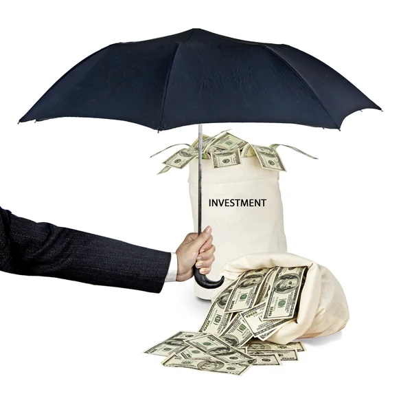 Money Bag with investment — Stock Photo, Image