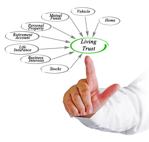 Diagram of Living Trust — Stock Photo, Image