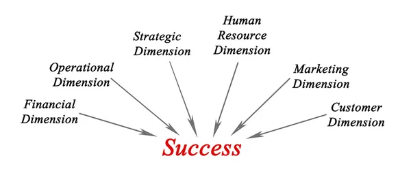 Diagram of Dimensions of success — Stock Photo, Image