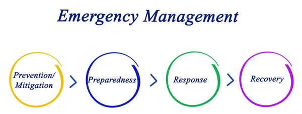 A veszélyhelyzet kezelési ciklus diagramja — Stock Fotó