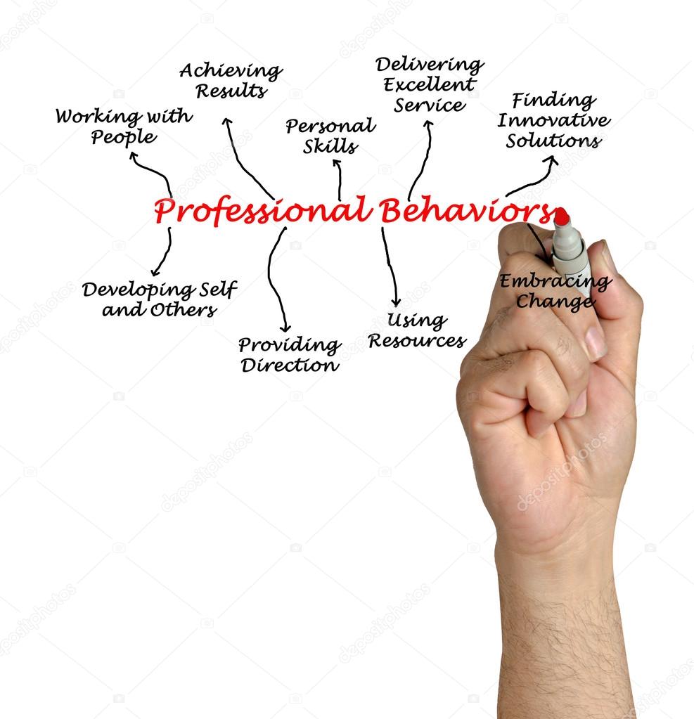 A diagram of Professional Behaviors