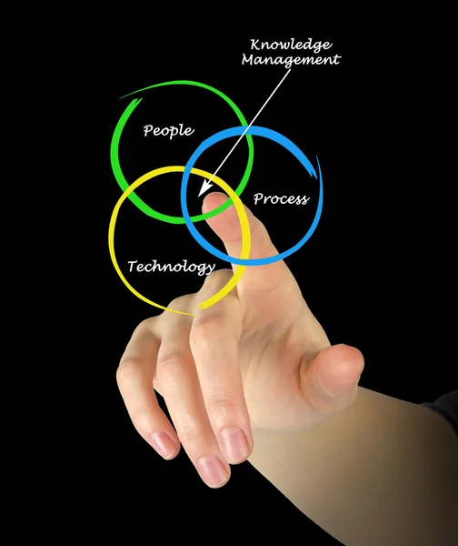 Un diagramma di Gestione della Conoscenza — Foto Stock