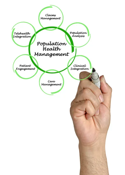 Egy diagram a lakosság egészségügyi menedzsment — Stock Fotó