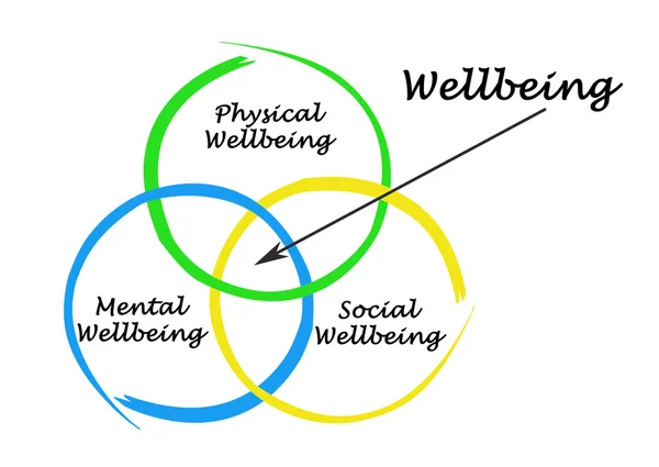 Presentation of Diagram of wellbeing — Stock Photo, Image