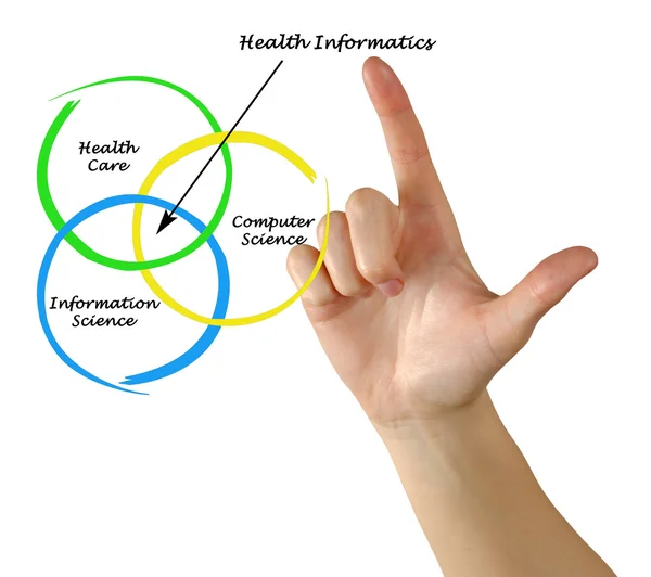 Diagram van gezondheid informatica — Stockfoto