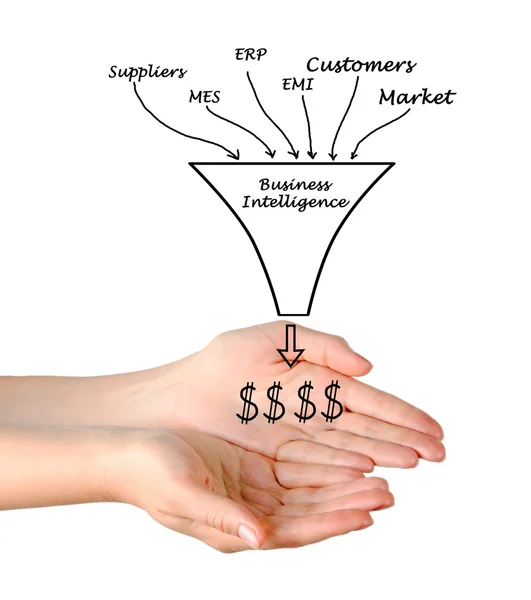 Een diagram van Business Intelligence — Stockfoto