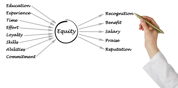 Drawing of Diagram of equity — Stock Photo, Image