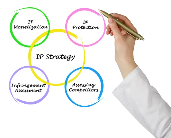 Diagram van IP-strategieën — Stockfoto