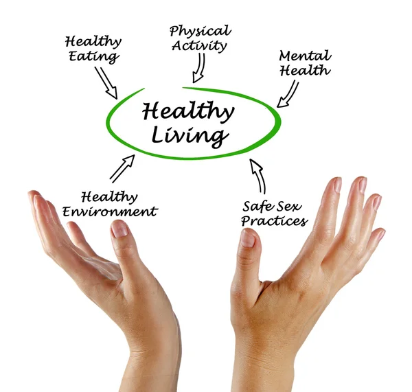 Diagram of  Healthy Living — Stock Photo, Image