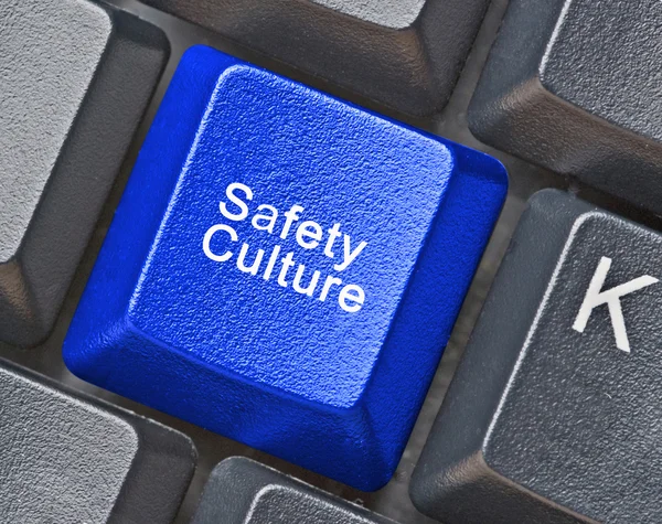 Blue key for safety culture — Stock Photo, Image