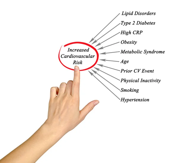 Diagram of  Increased Cardiovascular Risk — Stock Photo, Image