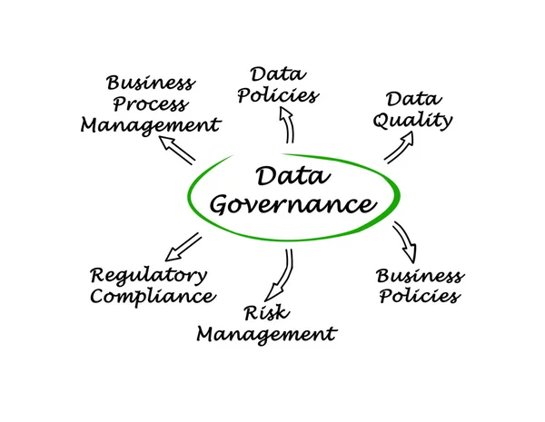 Diagram Tata Kelola Data — Stok Foto