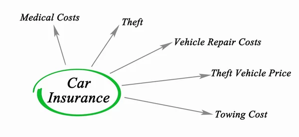 Diagram över bilförsäkring — Stockfoto