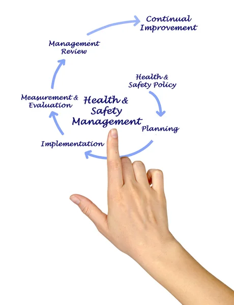 Diagrama de Gestión de la Salud y Seguridad —  Fotos de Stock