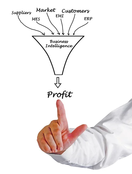 Diagrama de Inteligencia Empresarial —  Fotos de Stock