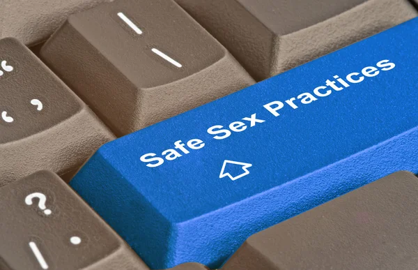 Chave para práticas sexuais seguras — Fotografia de Stock