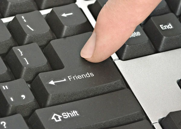 Schwarze Tastatur für Freunde — Stockfoto