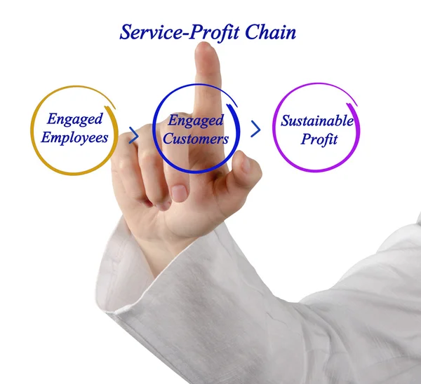 Diagramm der Service-Profit-Kette — Stockfoto