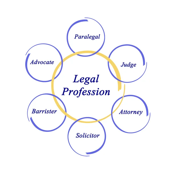 法律职业的关系图 — 图库照片