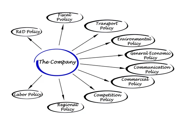 Diagram över företagets Policy — Stockfoto