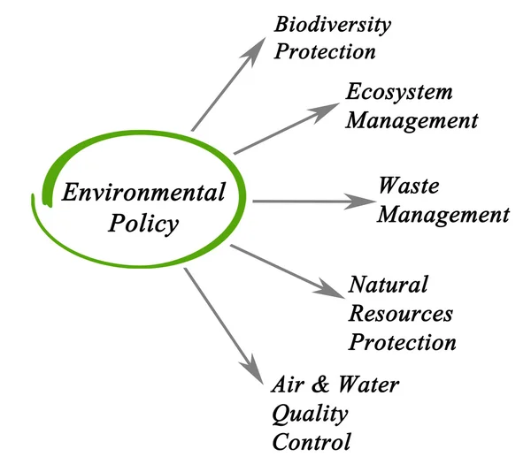 Diagram van milieubeleid — Stockfoto