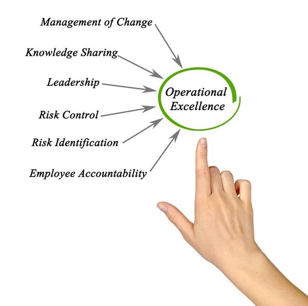 Diagram över Operational Excellence — Stockfoto