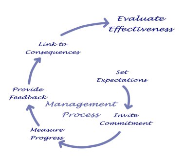 Yönetim sürecinin diyagramı