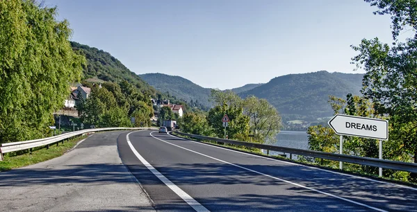 Dopravní značka na sny — Stock fotografie