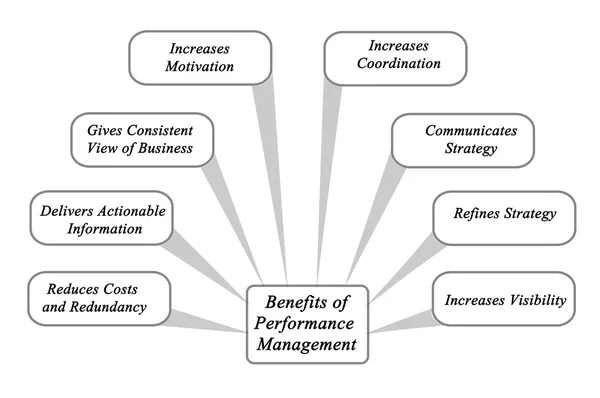 Diagrama del sistema de gestión del rendimiento — Foto de Stock