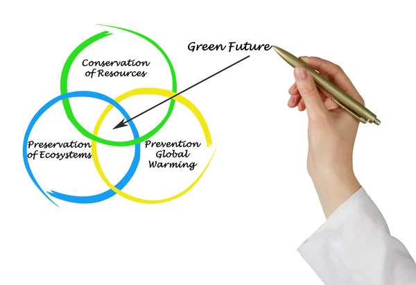 Diagrama del futuro verde — Foto de Stock