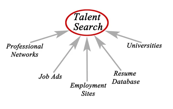 Diagrama de Pesquisa de Talentos — Fotografia de Stock