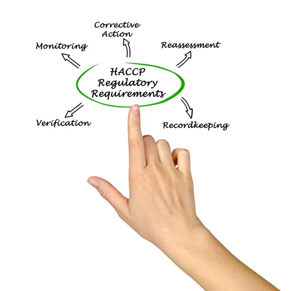 Diagrama de los requisitos reglamentarios del APPCC — Foto de Stock