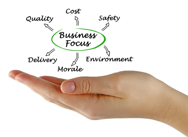 Diagram of Business focus — Stock Photo, Image