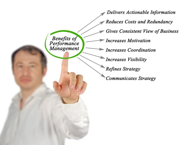 Diagram van de Performance managementsysteem — Stockfoto
