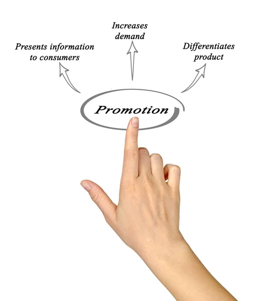 Prezentarea diagramei de promovare — Fotografie, imagine de stoc
