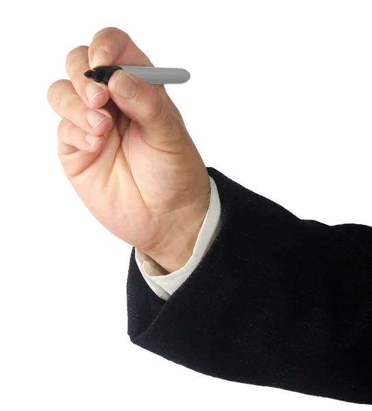 Writer's hand with pen — Stock Photo, Image