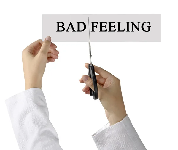 Concept of destroying of bad feelings — Stock Photo, Image