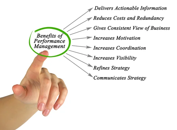 Diagram över Performance Management System — Stockfoto