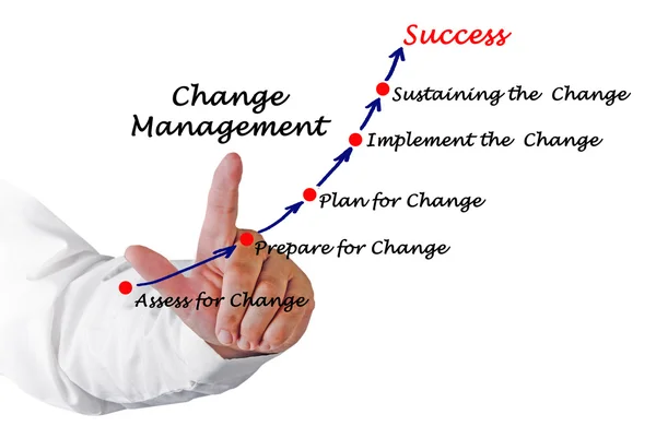 Diagramm des Change Managements — Stockfoto