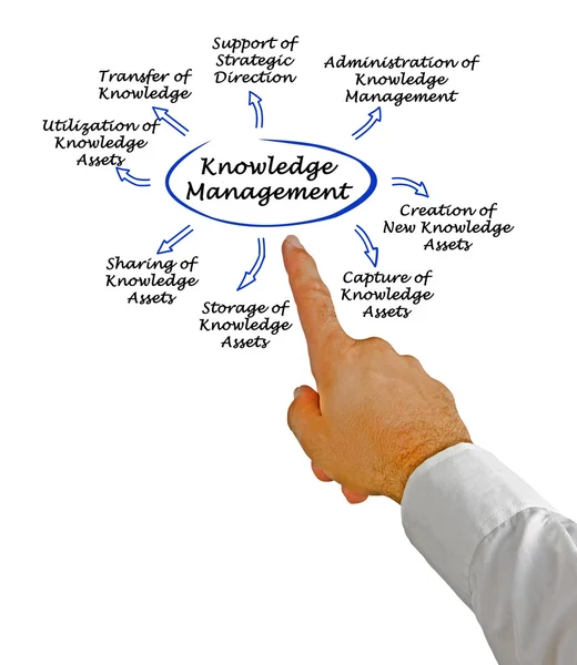 Diagram över Knowledge Management — Stockfoto