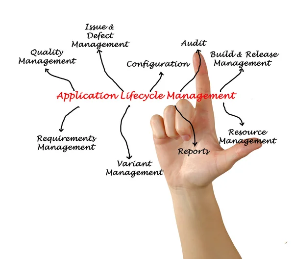 Diagram of application lifecycle management — Stock Photo, Image