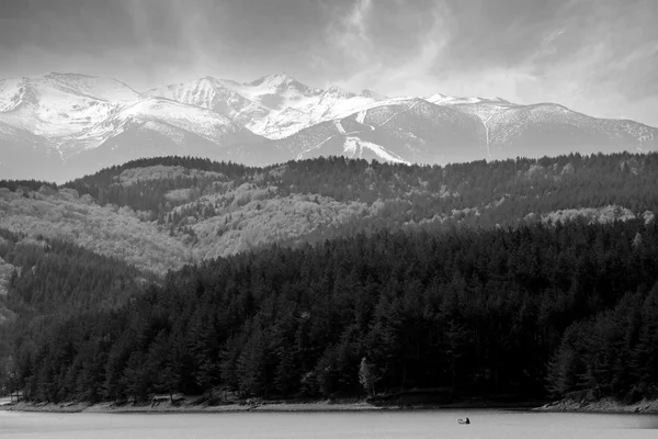 BW bulharské jezero — Stock fotografie