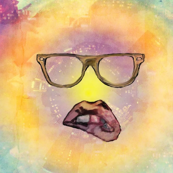 Hipster fundo pintado — Fotografia de Stock