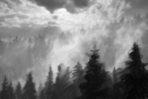 Abstrakte Kiefernwälder Hintergrund — Stockfoto