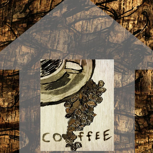 Coffee house poster background — Stock Photo, Image